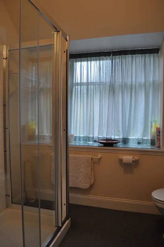 Shower room in the Lawers Apartment with large shower cubicle